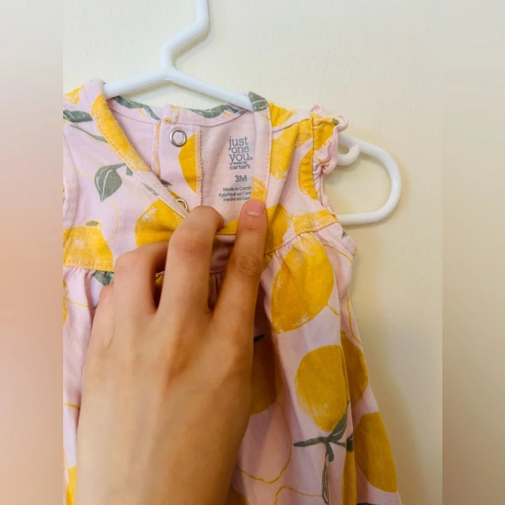 Just one you Carters Lemon Romper - Picture 3 of 3